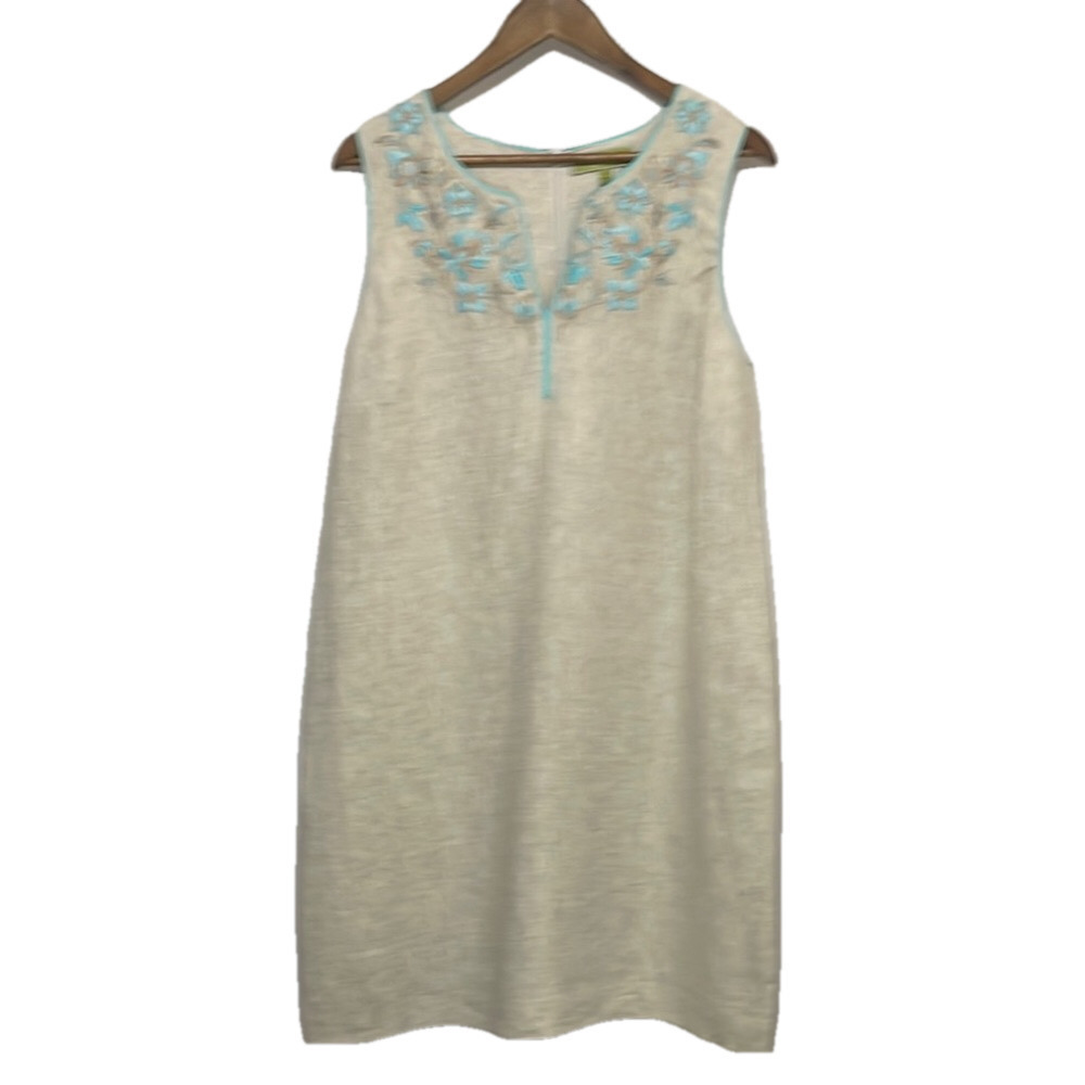 Sigrid Olsen Linen Sleeveless Dress Sz 12